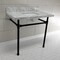 Fauceture KVPB36M8SQ0ST 36" Carrara Marble Vanity Top with Stainless Steel Legs, Marble White/Matte Black KVPB36M8SQ0ST - alternate 2